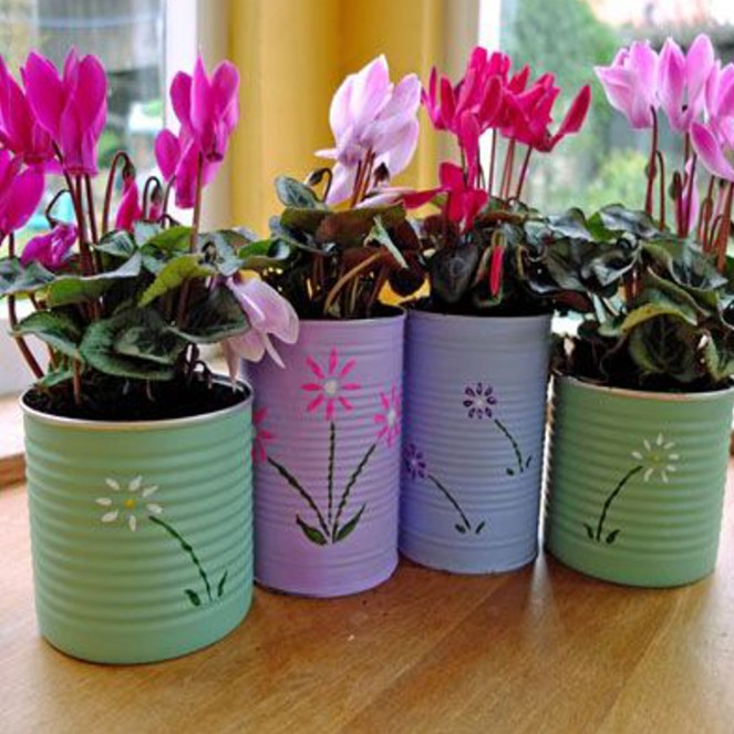 tin can planters